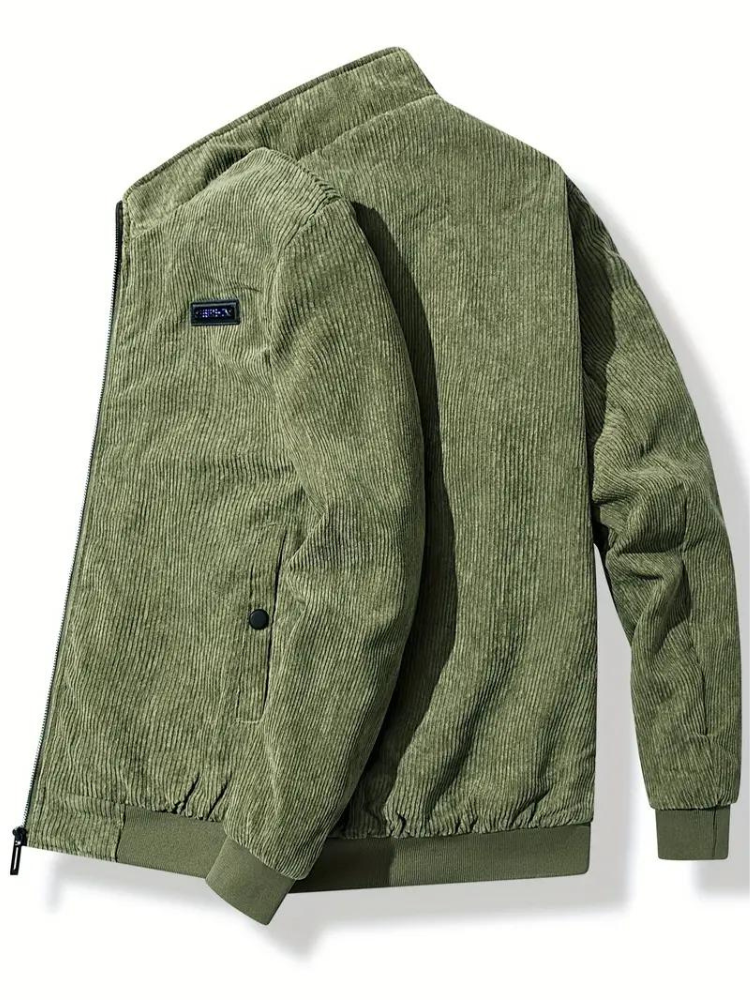 Cord-Bomberjacke mit durchgehendem Reißverschluss für Herren - Image 12