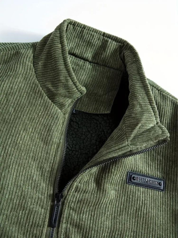 Cord-Bomberjacke mit durchgehendem Reißverschluss für Herren - Image 15