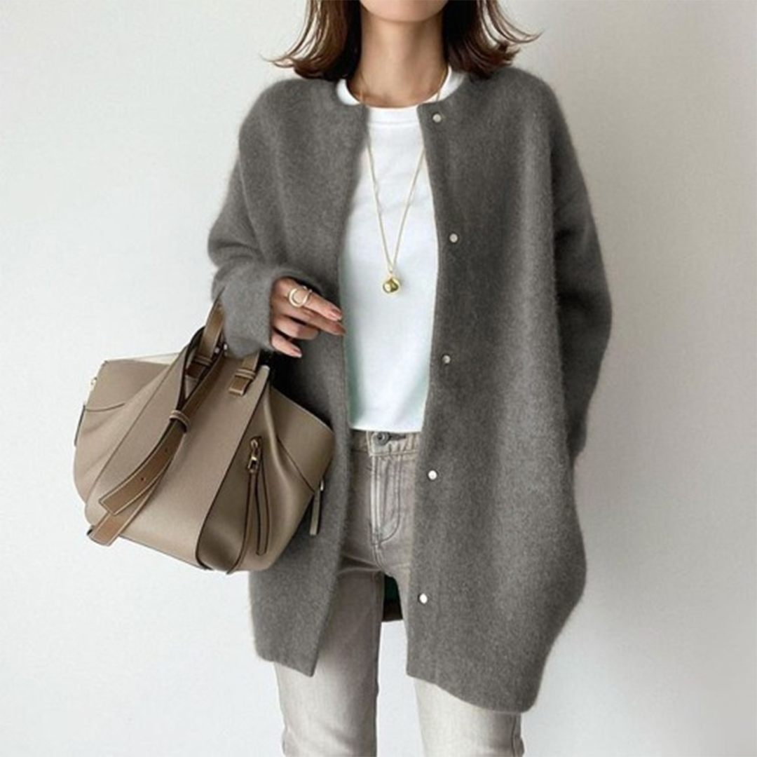 Cardigan mit flauschigen Ärmeln für Damen – Emilia