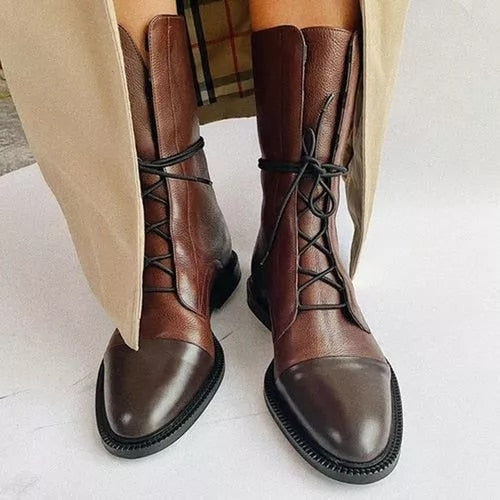 Elegante Kunstleder Absatzstiefel für Damen – Sophia