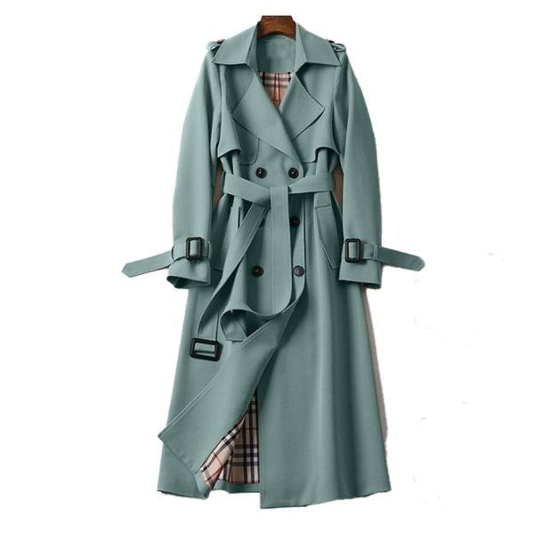 Gürtel-Langer Trenchcoat für Damen - Image 9