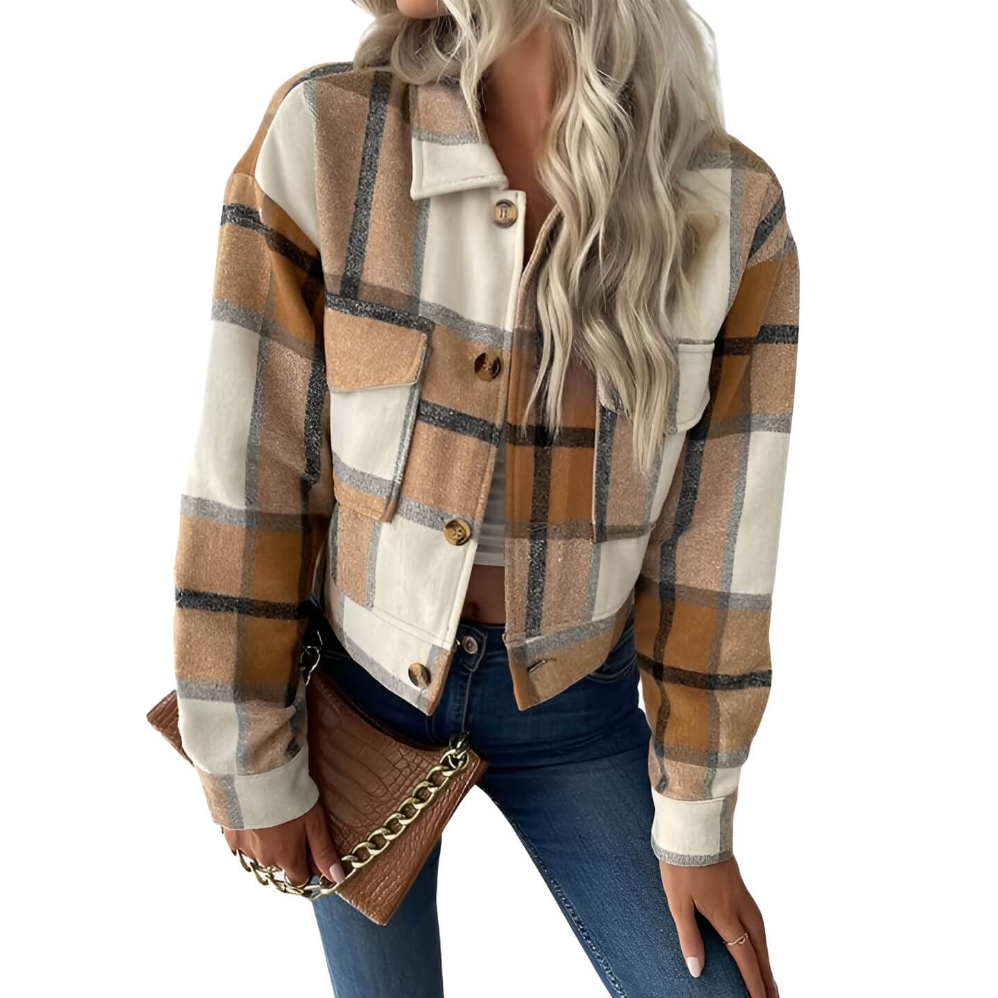 Karo Strickcardigan Damen – Weich & Stylisch für den Herbst – Sophie