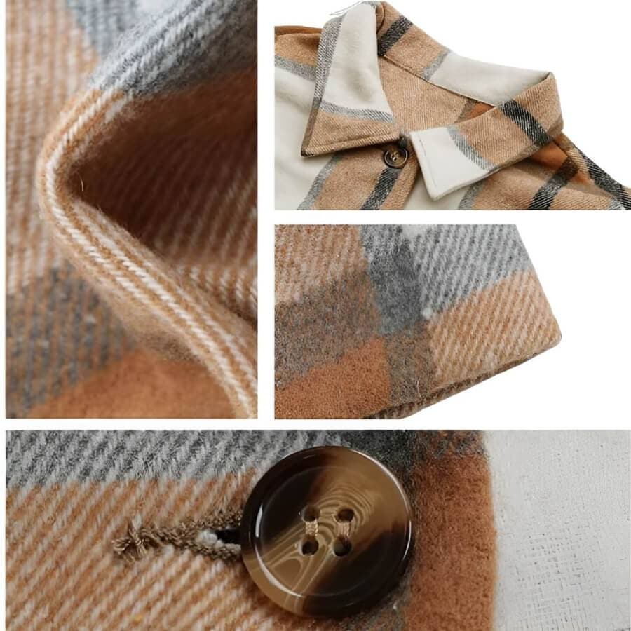 Karo Strickcardigan Damen – Weich & Stylisch für den Herbst – Sophie