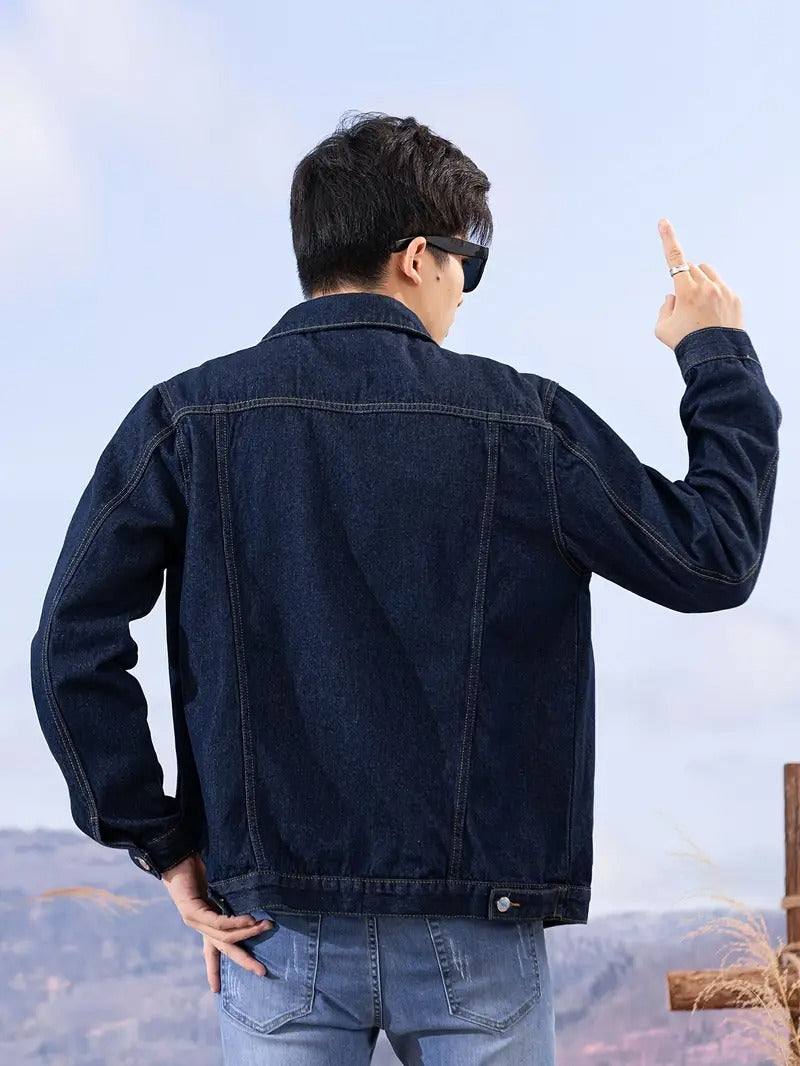 Jeansjacke mit Knopfleiste für Herren - Image 4