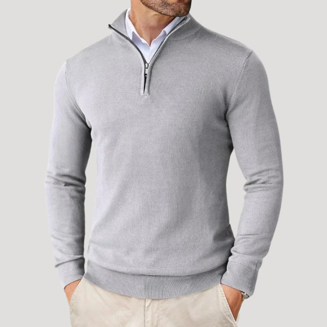 Strickpullover mit Viertelreißverschluss für Herren - Image 1