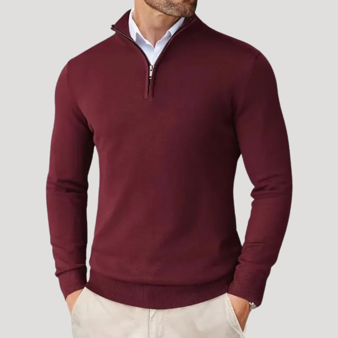 Strickpullover mit Viertelreißverschluss für Herren - Image 2
