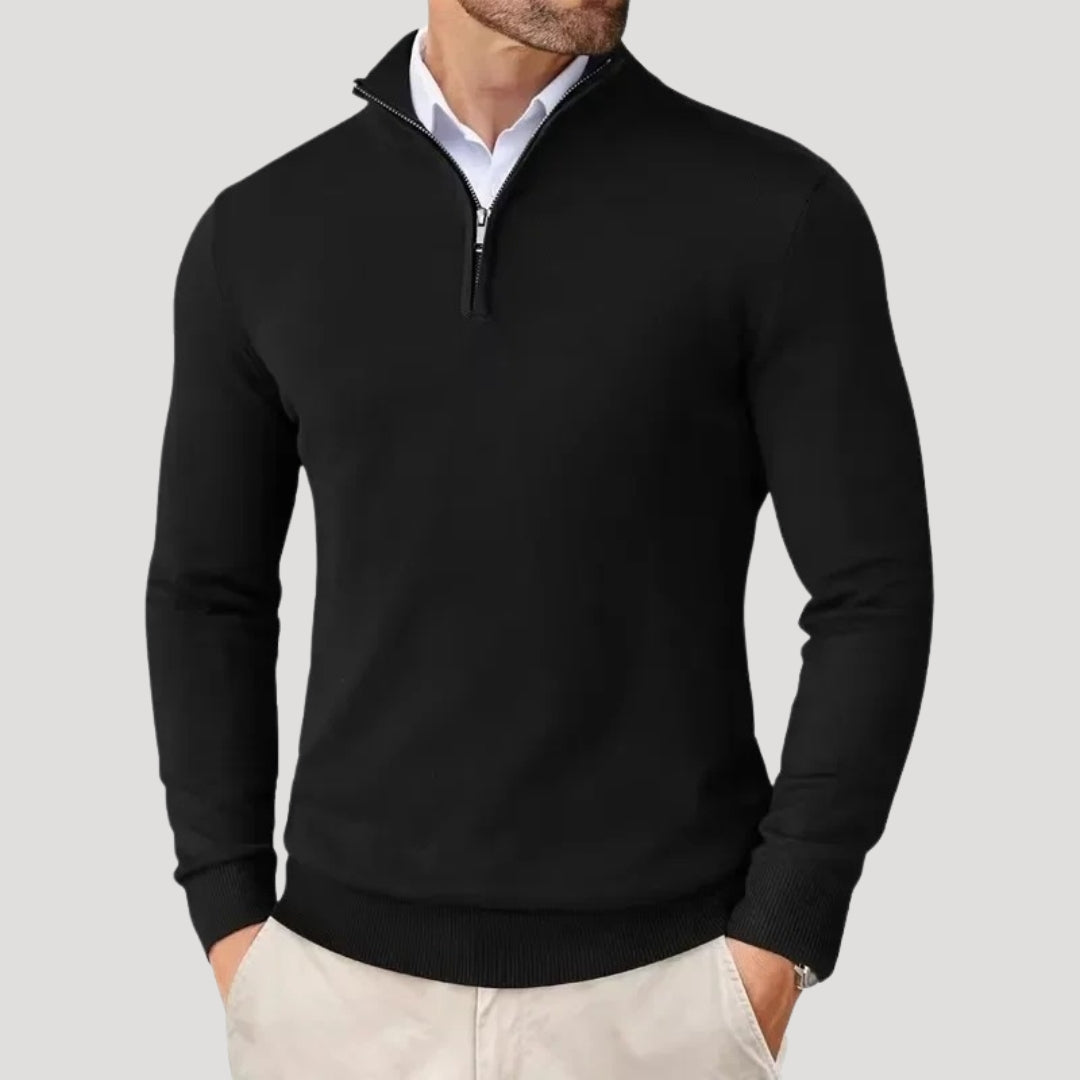 Strickpullover mit Viertelreißverschluss für Herren - Image 3