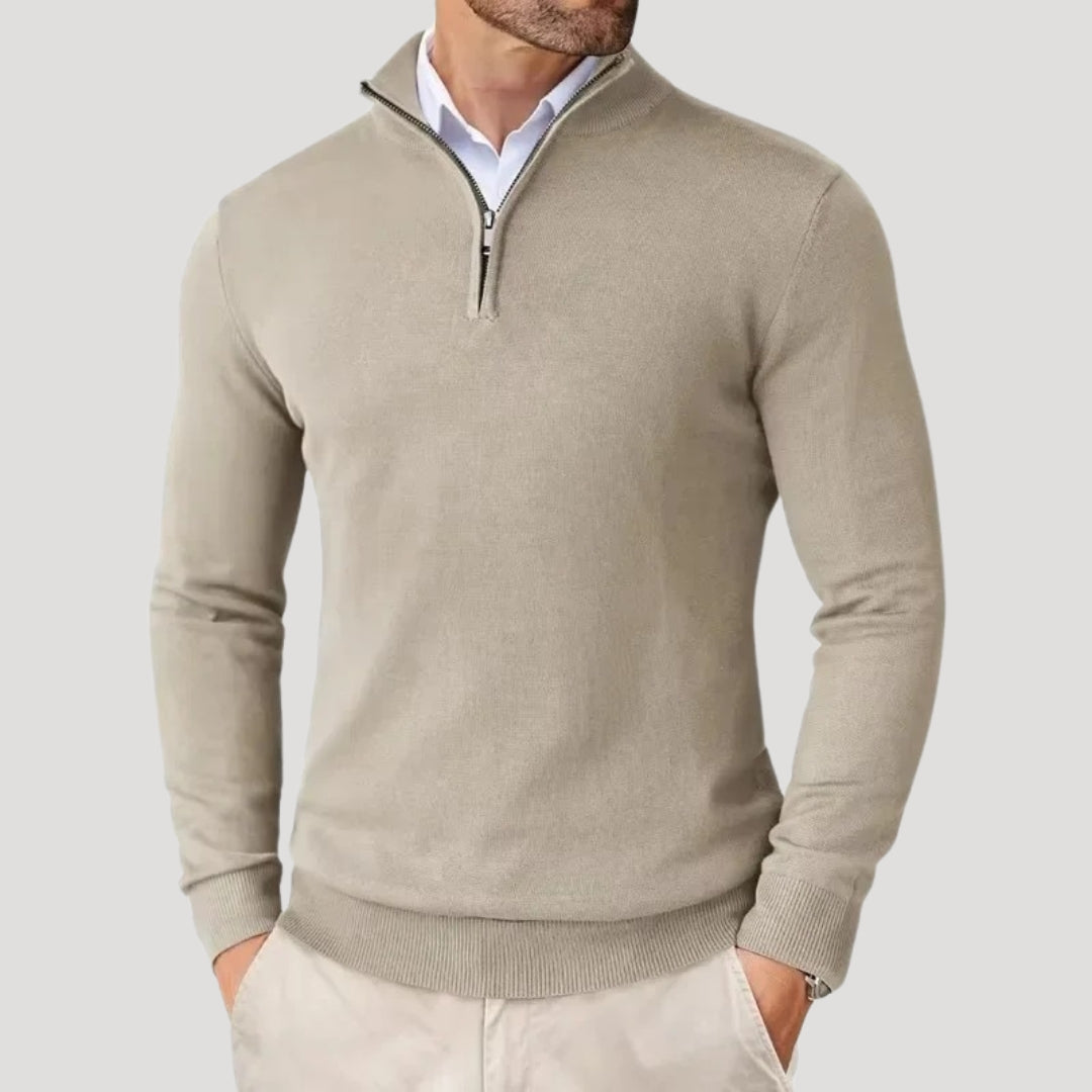 Strickpullover mit Viertelreißverschluss für Herren - Image 4