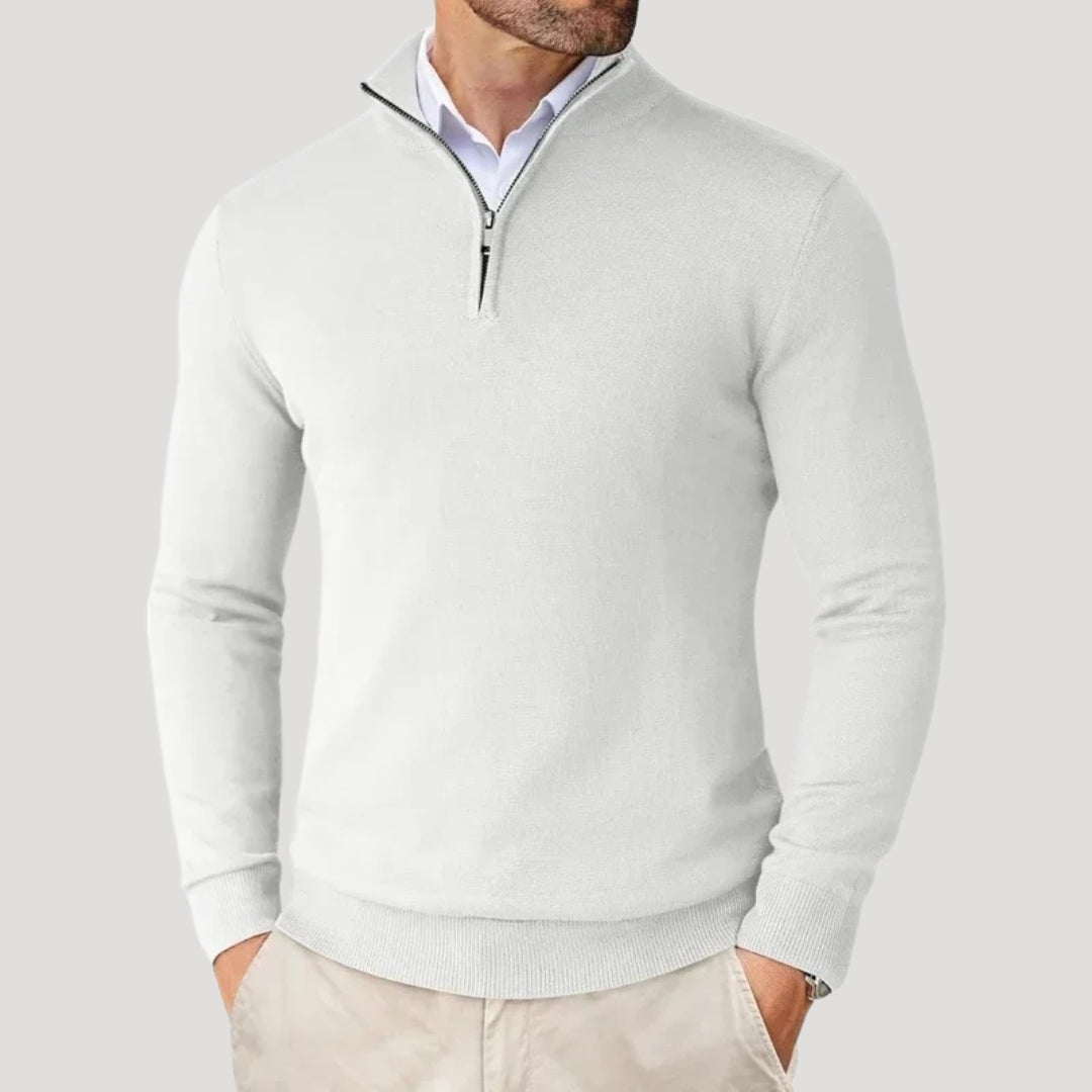 Strickpullover mit Viertelreißverschluss für Herren - Image 5