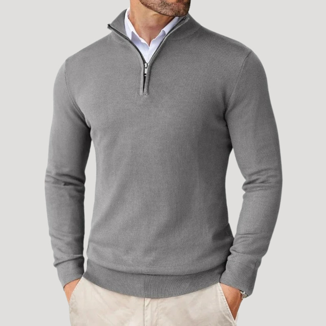 Strickpullover mit Viertelreißverschluss für Herren - Image 6