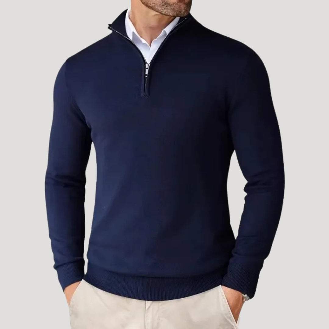 Strickpullover mit Viertelreißverschluss für Herren - Image 7