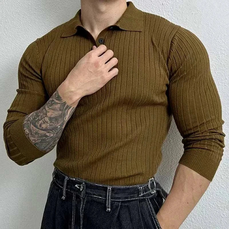 Langarm Polo Pullover für Herren - Image 6