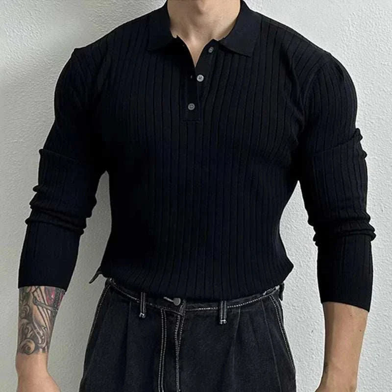 Langarm Polo Pullover für Herren - Image 4