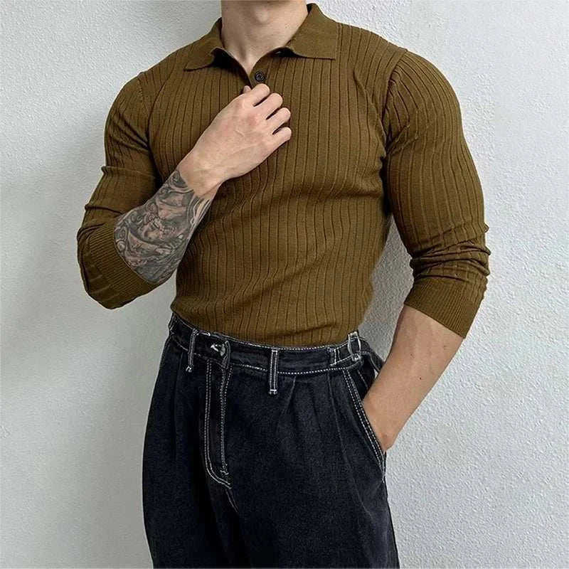 Langarm Polo Pullover für Herren - Image 7