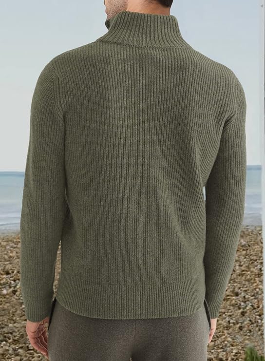 Quarter-Zip Rippstrickpullover für Herren - Image 2