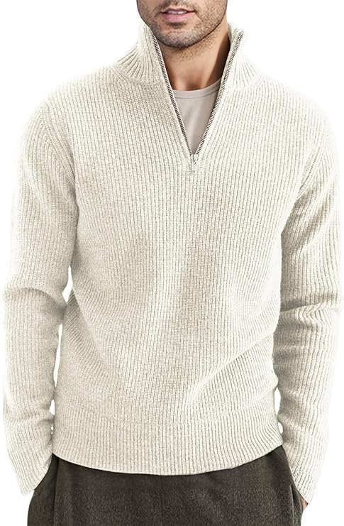Quarter-Zip Rippstrickpullover für Herren - Image 11