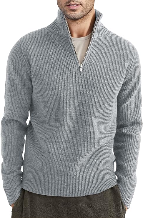 Quarter-Zip Rippstrickpullover für Herren - Image 13