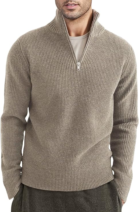 Quarter-Zip Rippstrickpullover für Herren - Image 14