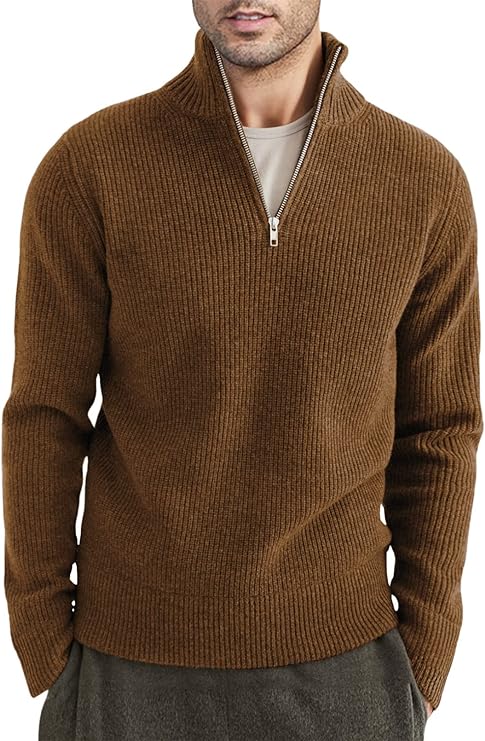 Quarter-Zip Rippstrickpullover für Herren - Image 15