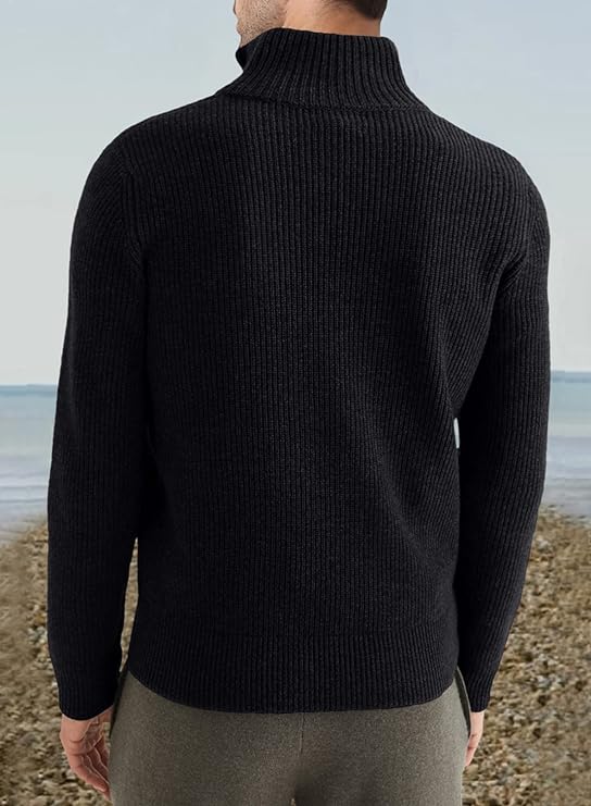 Quarter-Zip Rippstrickpullover für Herren - Image 6