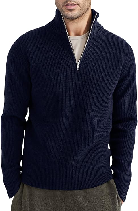 Quarter-Zip Rippstrickpullover für Herren - Image 9