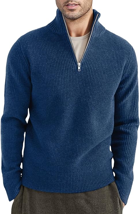 Quarter-Zip Rippstrickpullover für Herren - Image 10