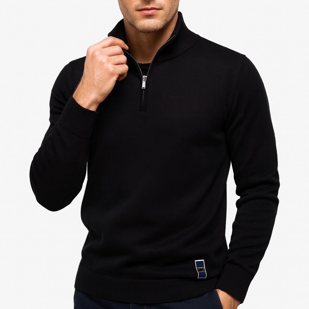 Strickpullover mit Viertelreißverschluss für Herren - Image 3