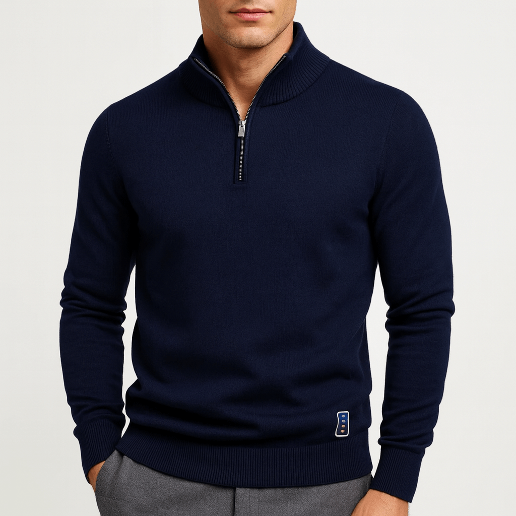 Strickpullover mit Viertelreißverschluss für Herren - Image 4