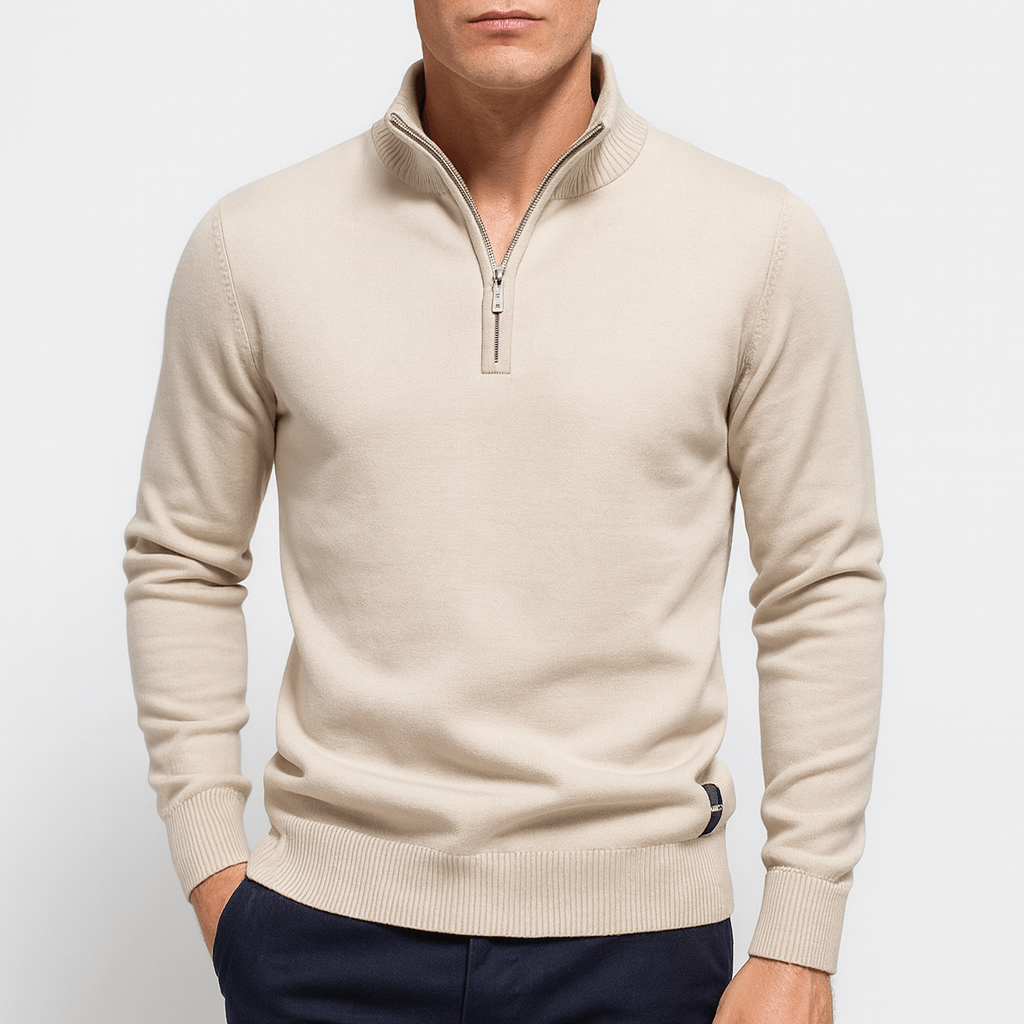 Strickpullover mit Viertelreißverschluss für Herren - Image 5