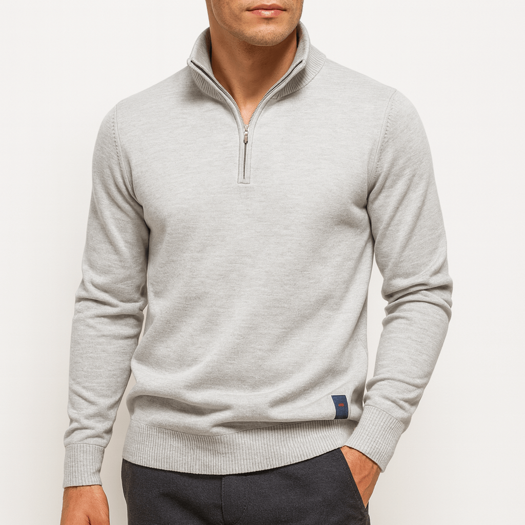 Strickpullover mit Viertelreißverschluss für Herren - Image 6