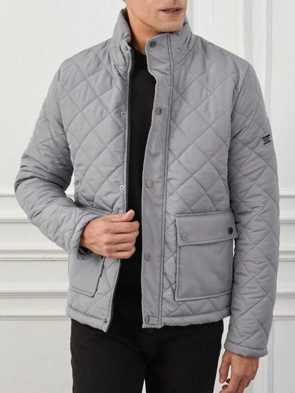 Gesteppte Button-Down-Jacke für Herren - Image 2
