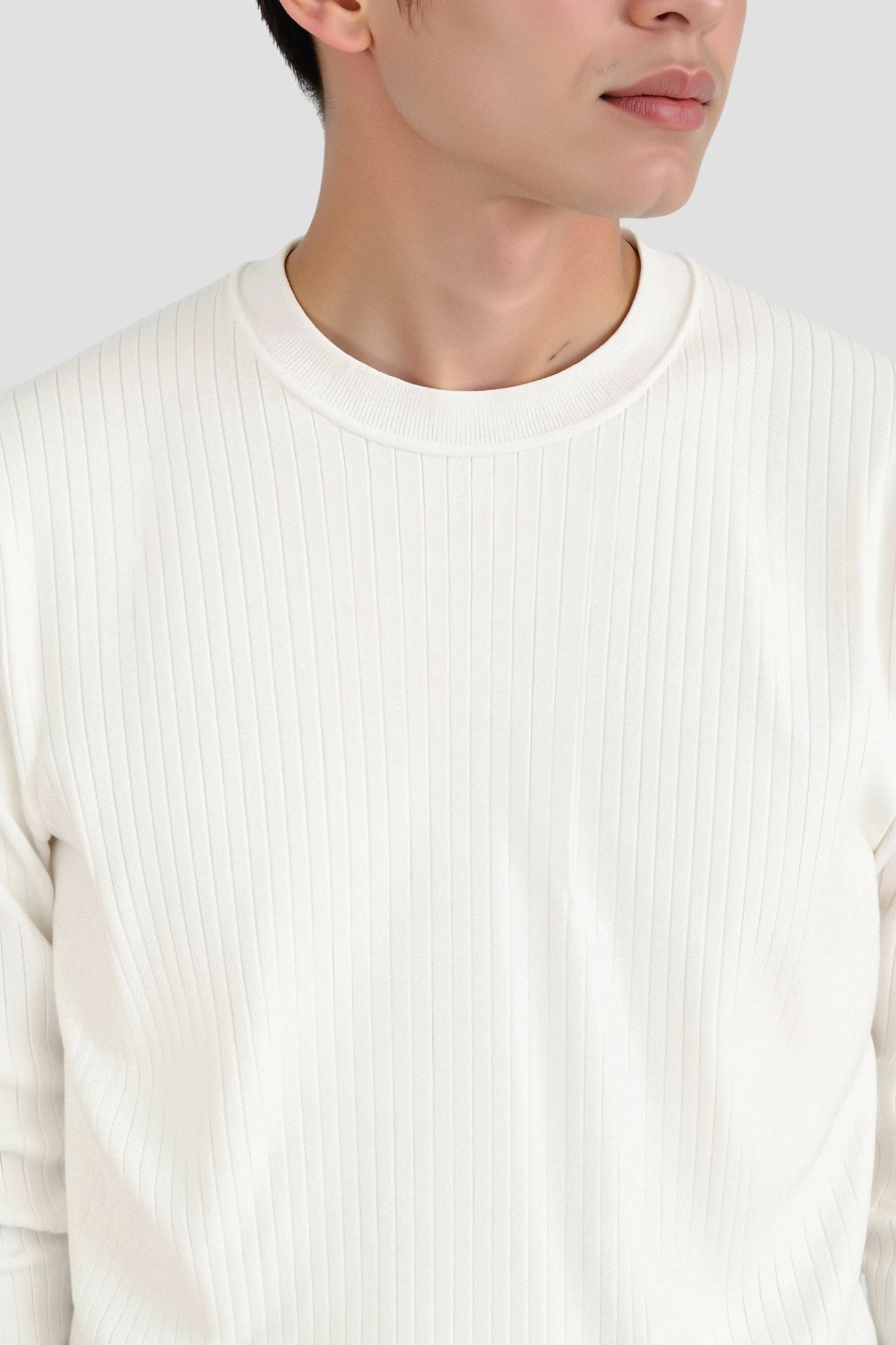 Gerippter Rundhals-Pullover für Herren - Image 3