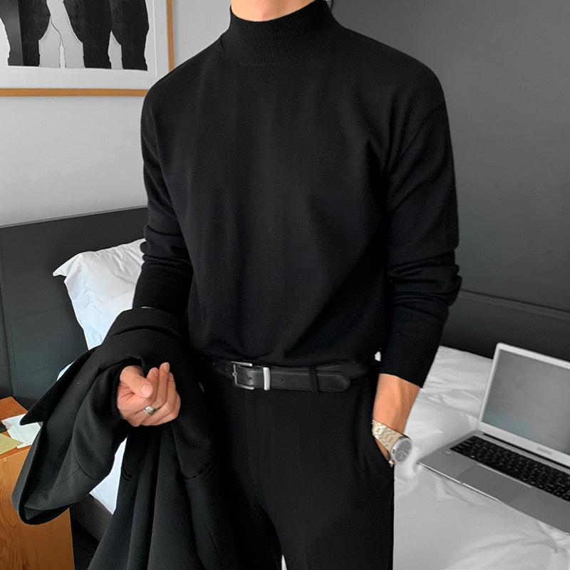 Figurbetonter Rollkragenpullover für Herren - Image 3
