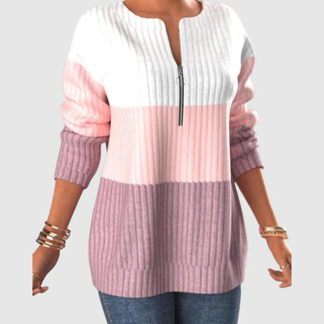 Color-Block Strickpullover für Damen - Image 2