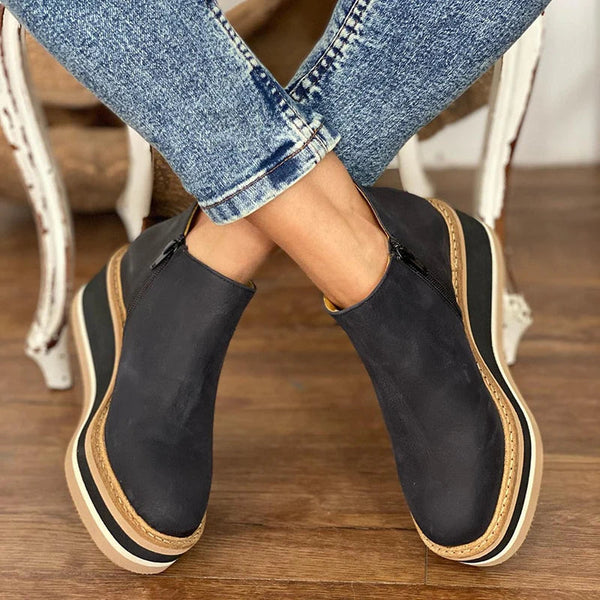 Kunstleder Stiefeletten für Damen – elegant und bequem – Sophia