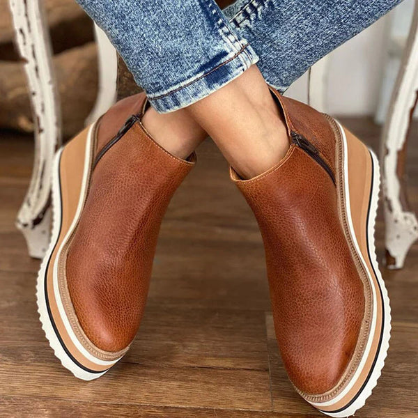 Kunstleder Stiefeletten für Damen – elegant und bequem – Sophia