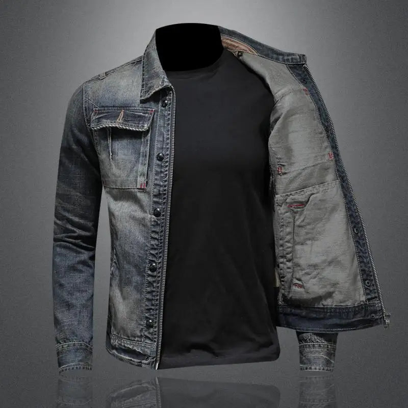 Acid-Wash Jeansjacke für Herren - Image 1