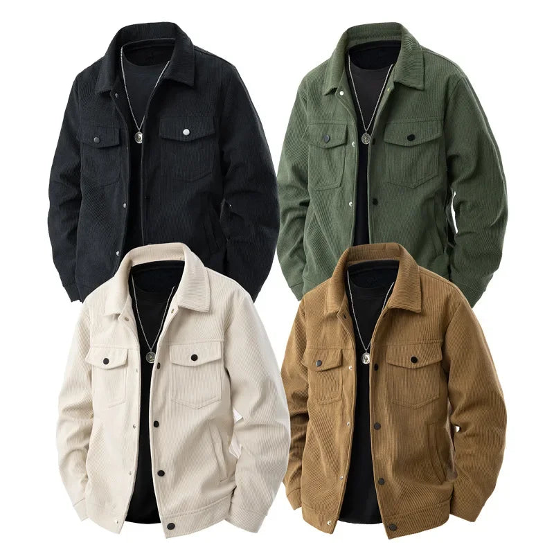 Cordjacke mit Knopfleiste für Herren - Image 5