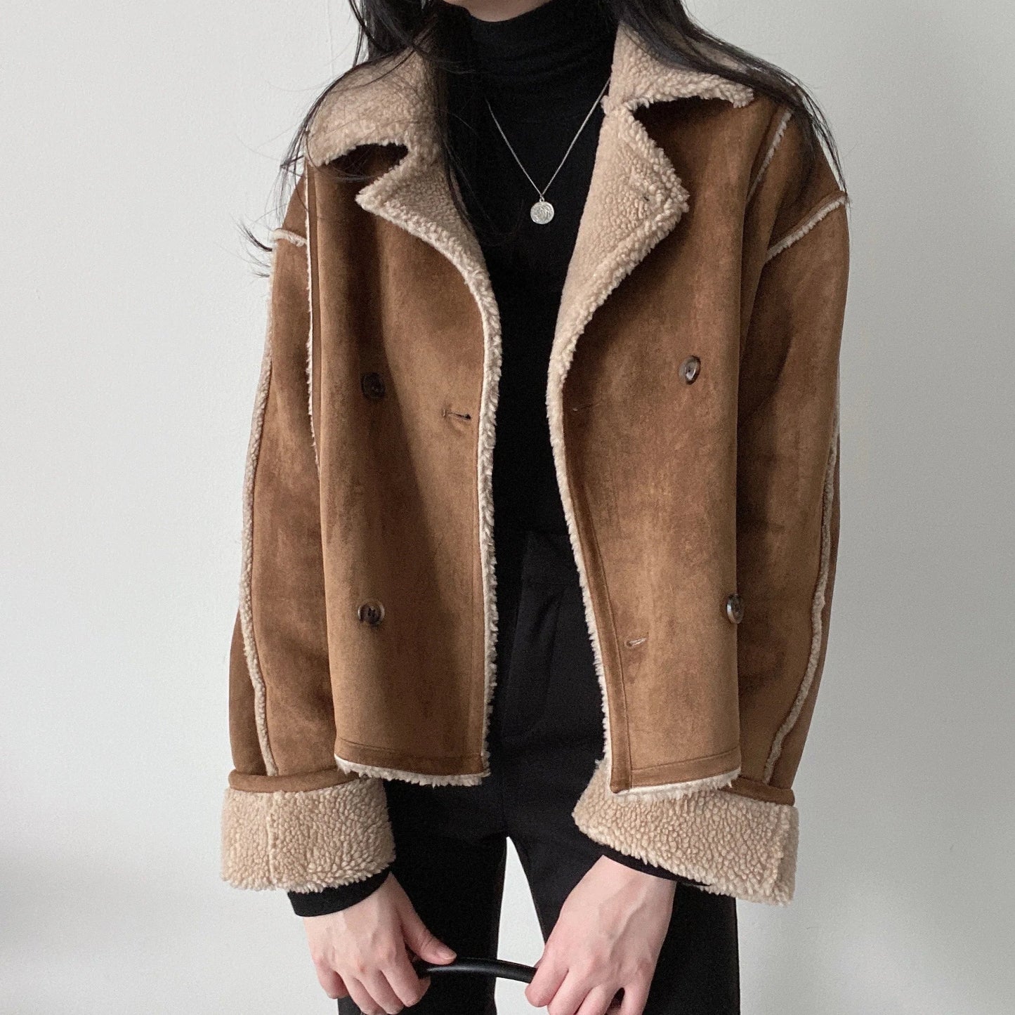Sherpa Jacke mit Kragen für Damen - Image 2