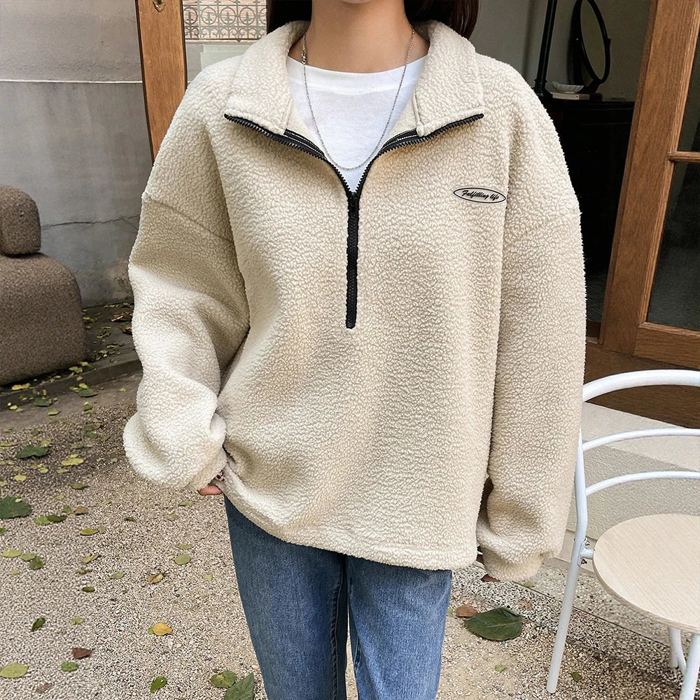 Oversized Viertel Zip Pullover für Damen - Image 6