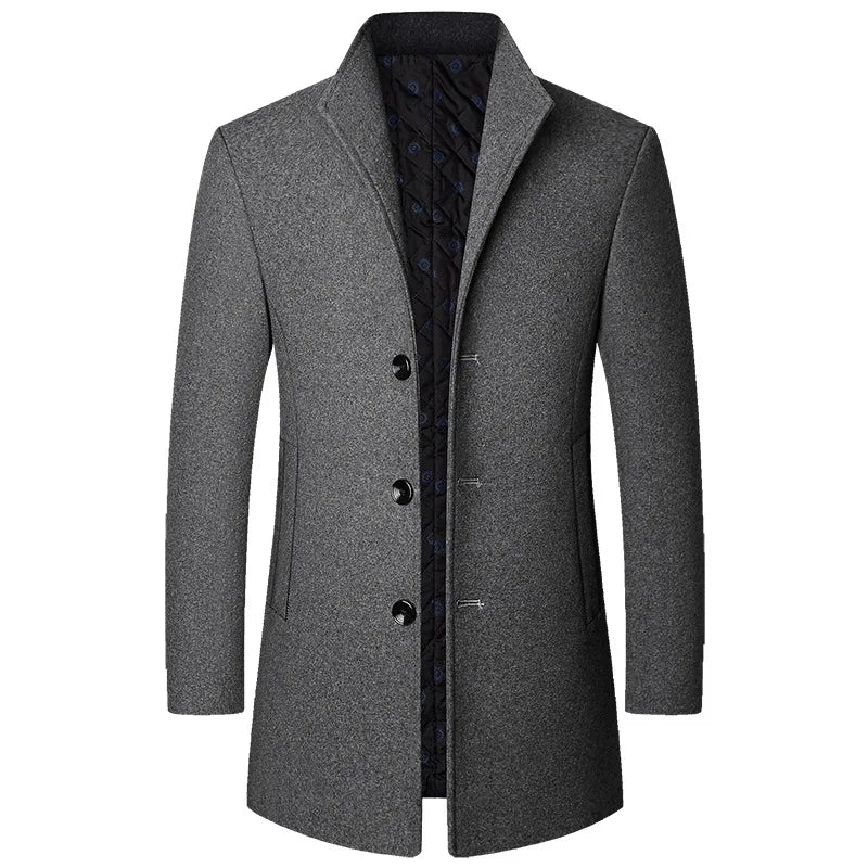 Eleganter mittellanger Mantel für Herren - Image 2