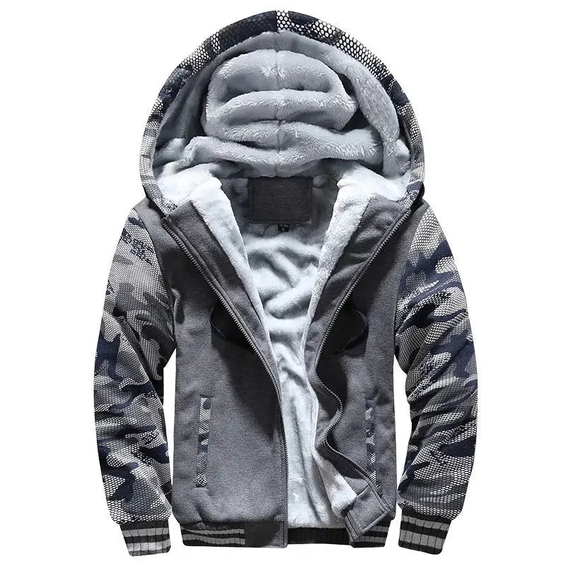 Fleecegefütterter Zip-Up Hoodie für Herren - Image 4