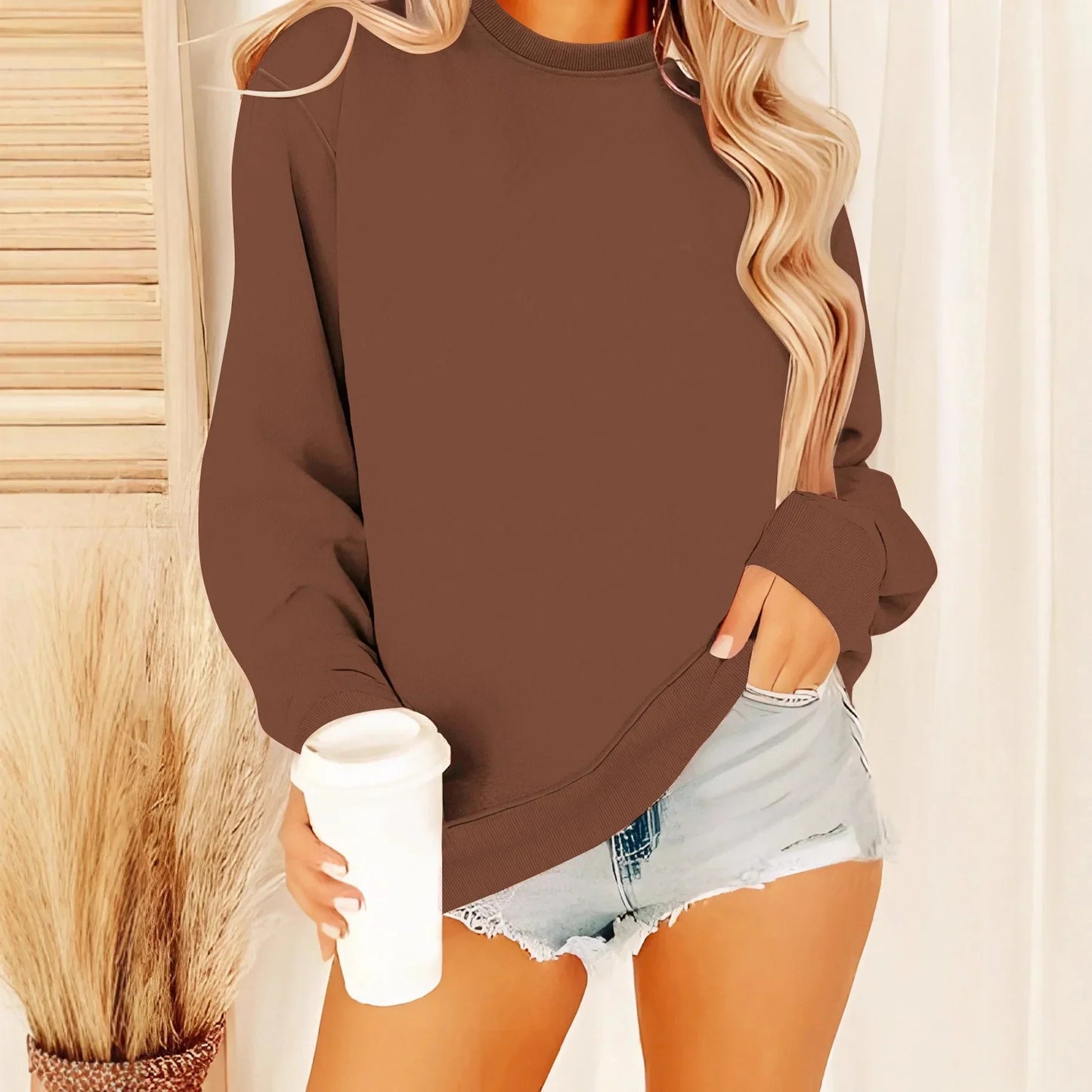 Langärmliger Freizeitpullover für Damen - Image 4