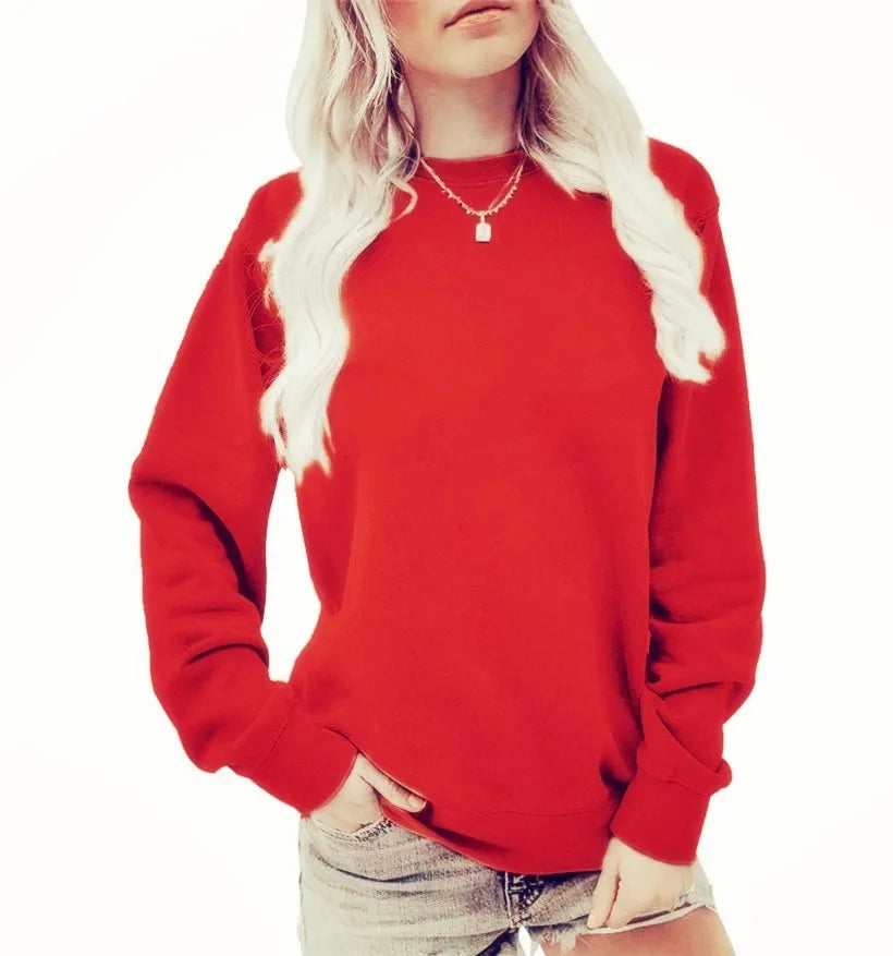 Relaxed Fit" Rundhals-Pullover für Damen - Image 1