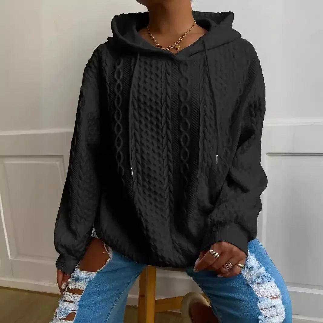 Langärmliger Hoodie mit Struktur für Damen - Image 6