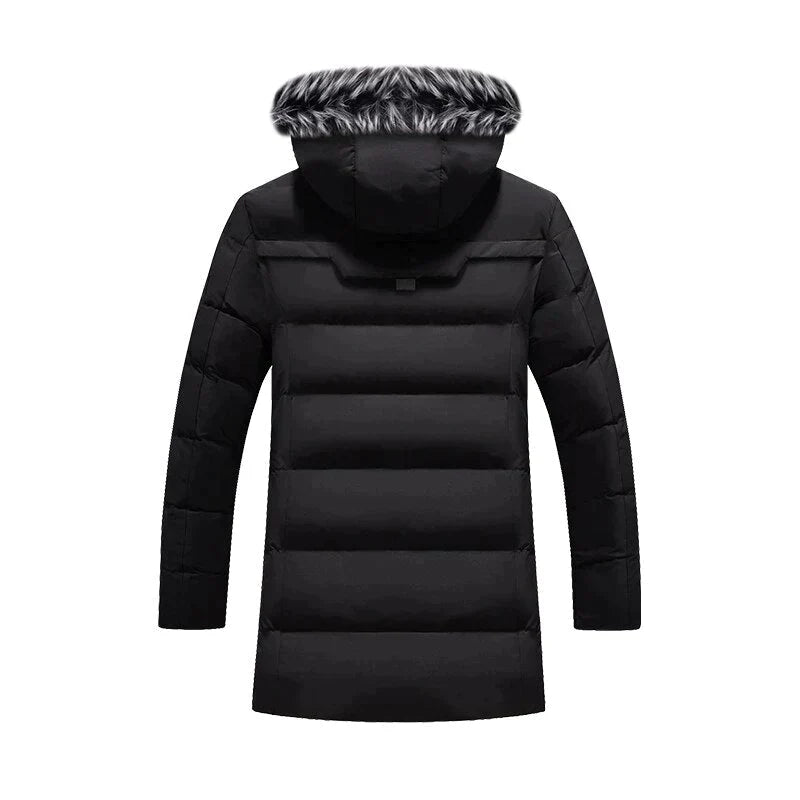 Lange Herren Steppjacke mit Kapuze - Image 5
