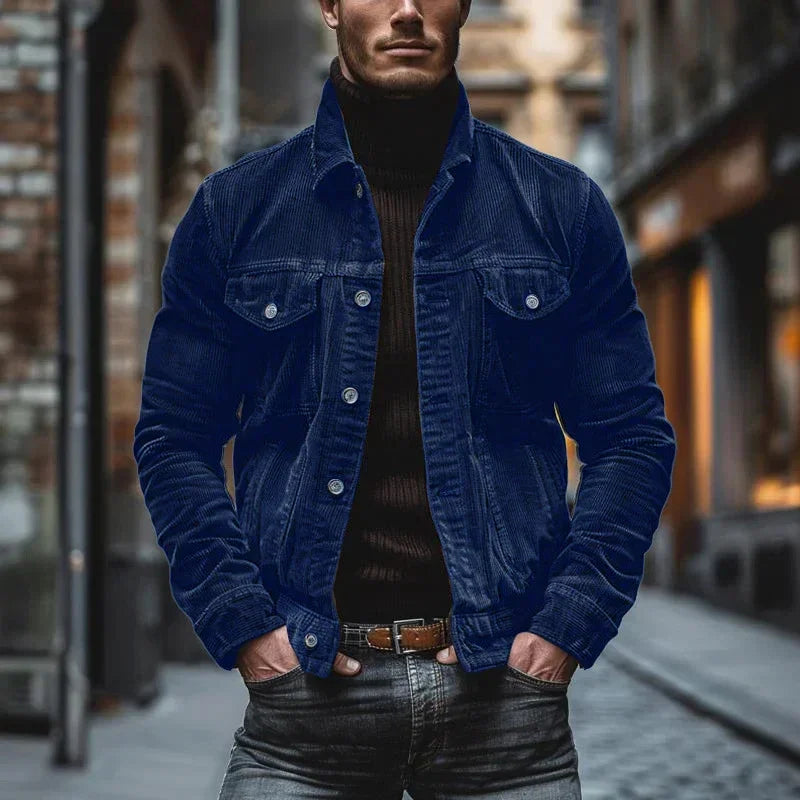 Cordjacke mit Knopfleiste für Herren - Image 1