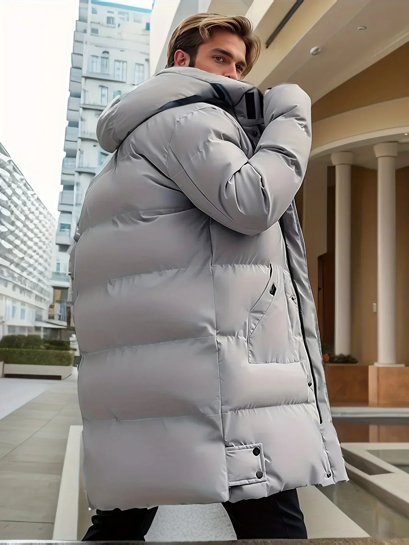 Lange Winterjacke für Herren: Warm und Wasserabweisend – Jonas