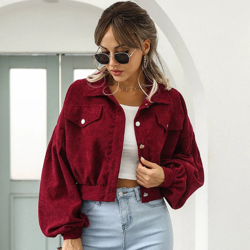 Cord-Jacke in Kurzform für Damen - Image 8