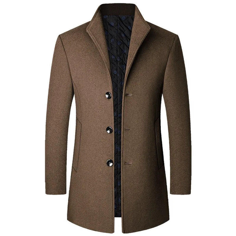 Eleganter mittellanger Mantel für Herren - Image 1